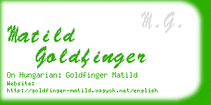 matild goldfinger business card